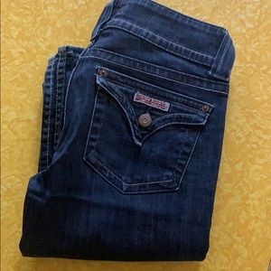 Hudson Wide Leg Jeans.